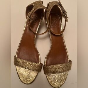 Tory Burch Metallic Gold Sandals